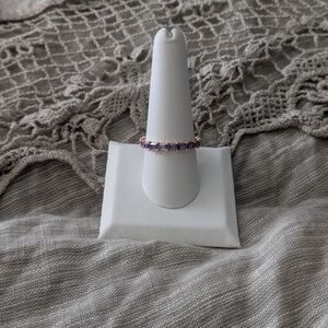 Elegant Purple and Rose Gold Women's Ring